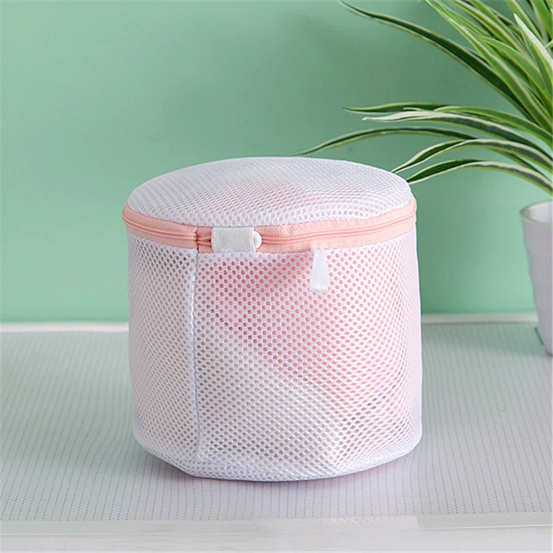 Cylinder bra На цветной молнии полиэфирная сетка стиральные мешки Бытовая защищенная одежда нижнее белье бюстгальтер мешок для стирки грубая/мелкая сетка стирка нижнее белье - Цвет: Cylinder bra