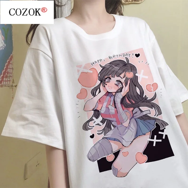 

2021 New Japanese Casual Anime T-shirt Cute Gothic Printed T-shirt Printed Top Summer Plus Size