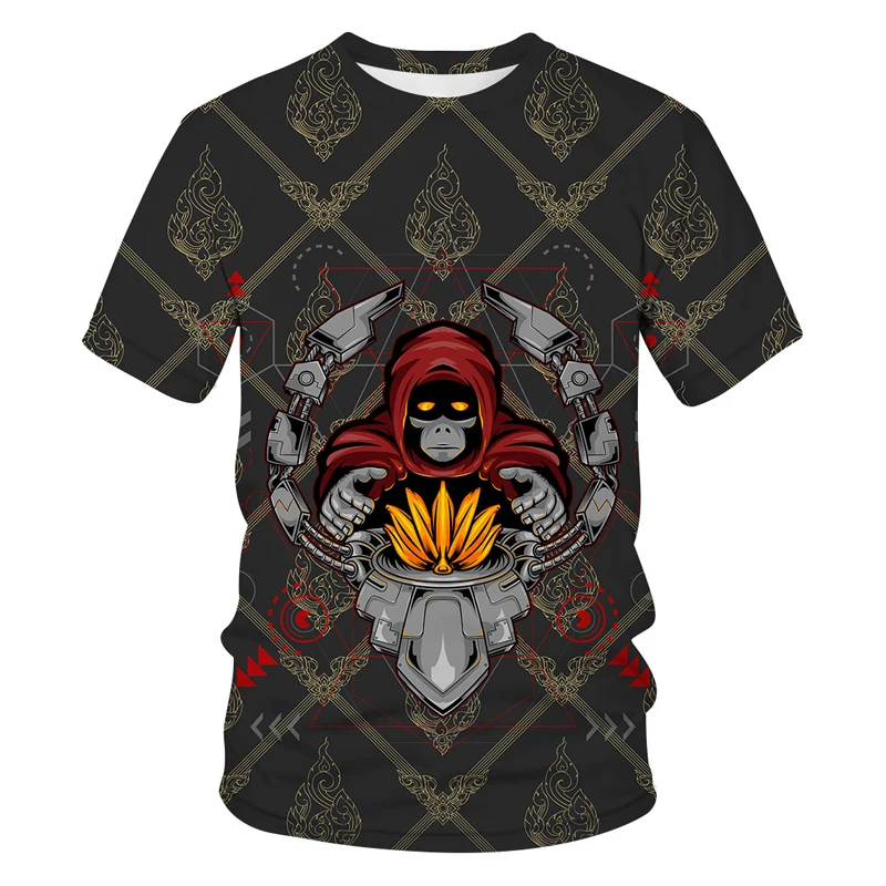 summer brand new hot mens t shirt trend 3d digital printing short sleeve mechanical animal t shirt casual sports short sleeve free global shipping