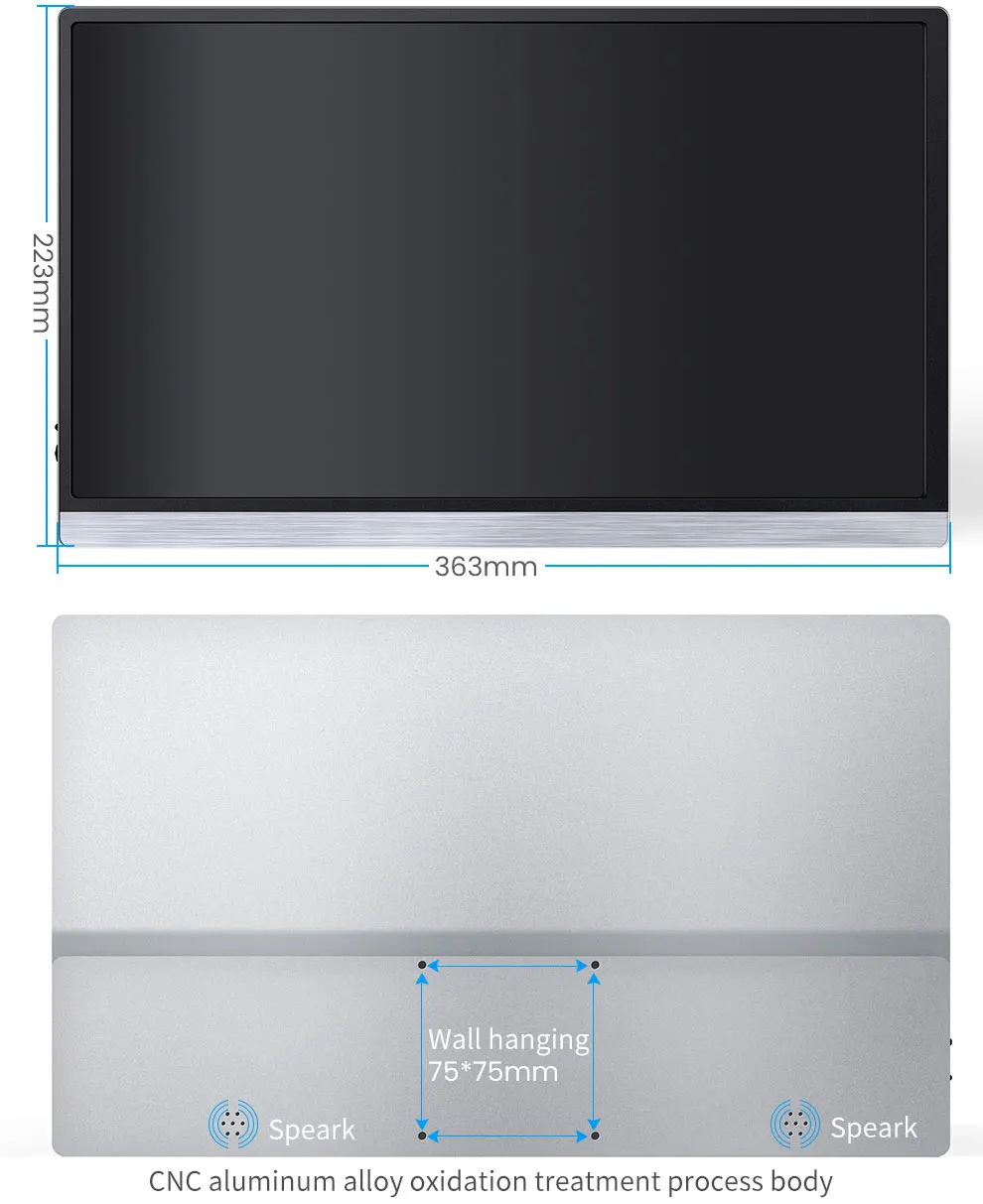 15 6 портативный монитор 1080 IPS экран USB Тип C HDMI дисплей для ПК ноутбука Ps4