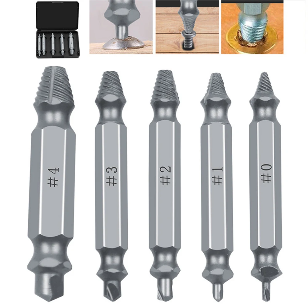 4/5/6 pcs Drill Bit Set Broken Head Screw Removal Tool Bolt Extractor Breaker Double Side Remover Stripping | Инструменты