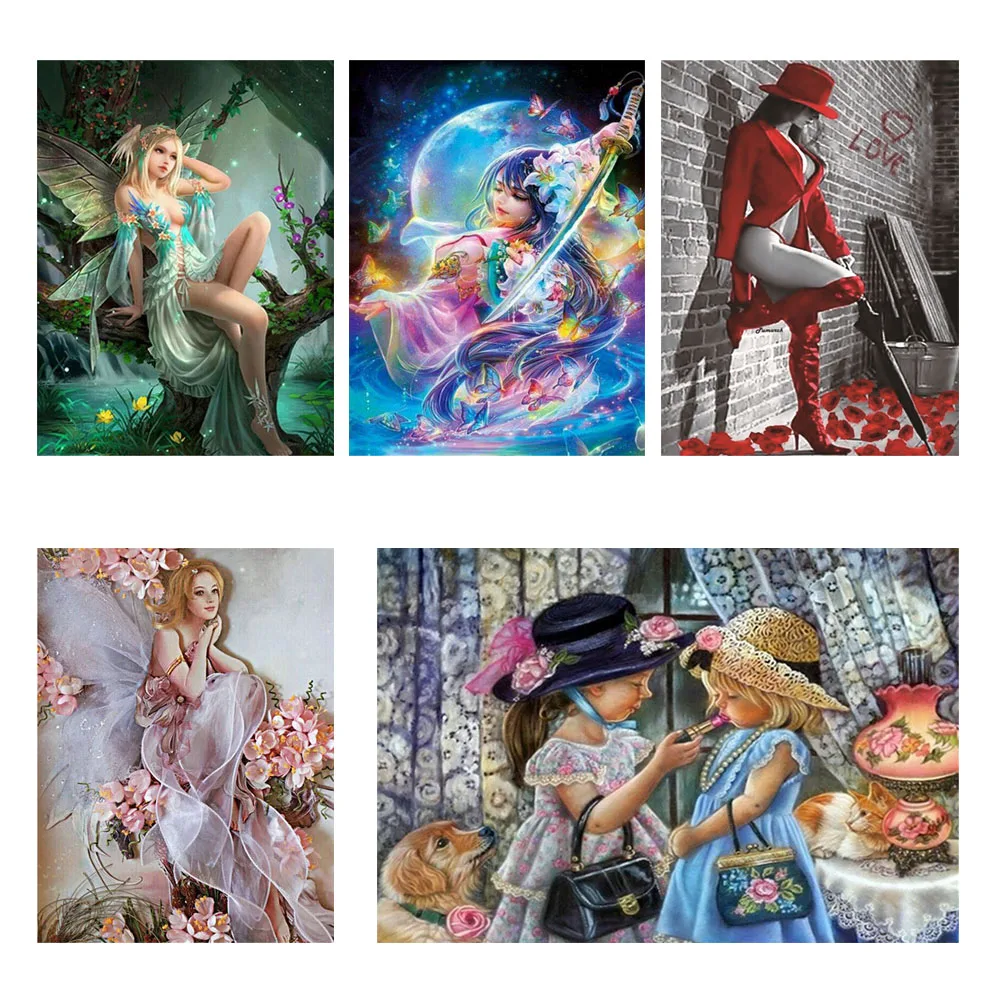 

5D DIY Square Diamond Painting Diamond Embroidery Square Diamond Painting girls Mosaic Picture Of Rhinestone Christmas Decor gif