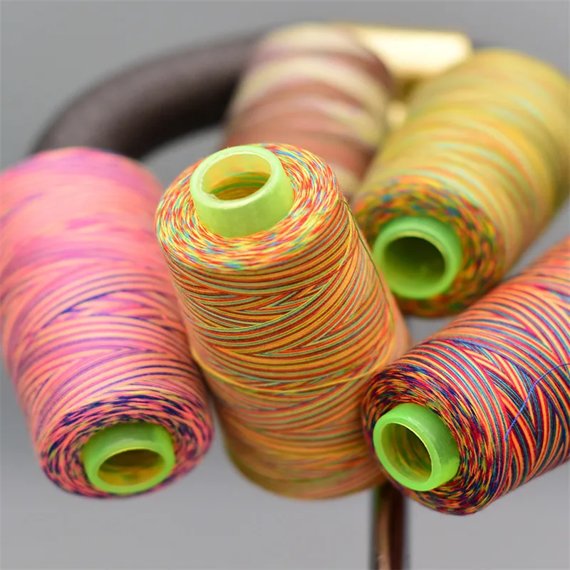 Высокопрочная цветная вышивка нить для шитья Радужная линия DIY швейная одежда