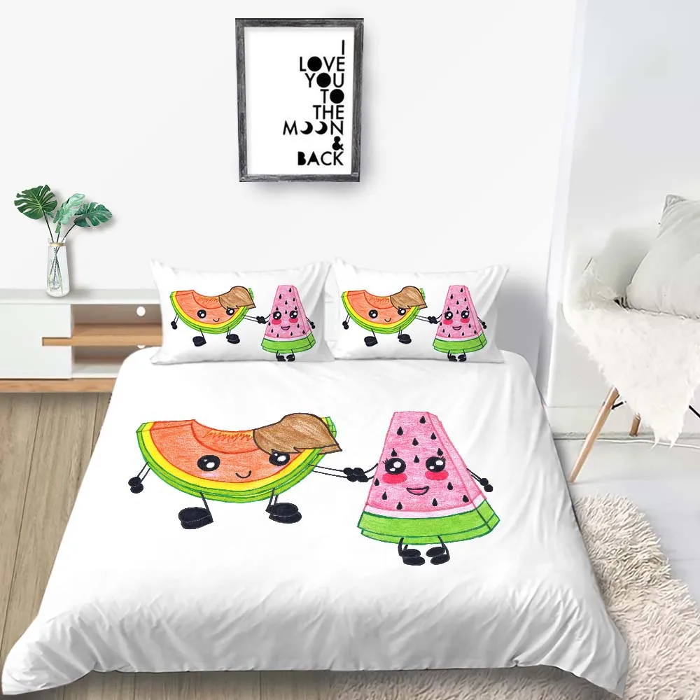 Комплект постельного белья большого размера с ананасами Простые постельные