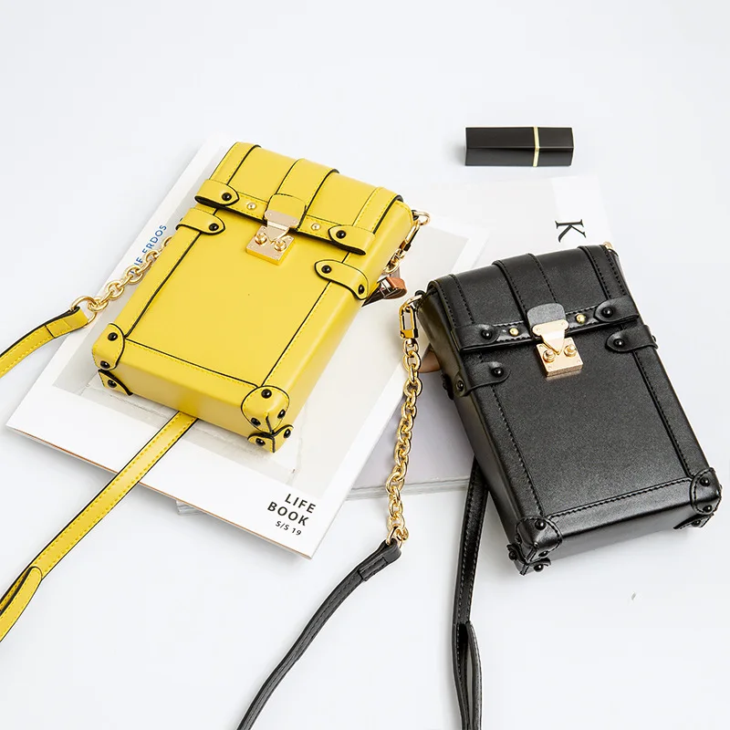 2019 новая сумка для мобильного телефона Женская винтажная клатч Кожаная