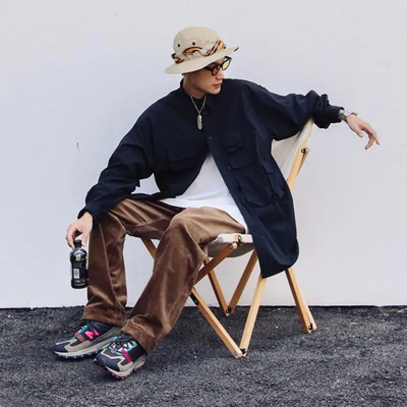 2021 вельветовые повседневные мешковатые штаны Мужская одежда джоггеры Корейская