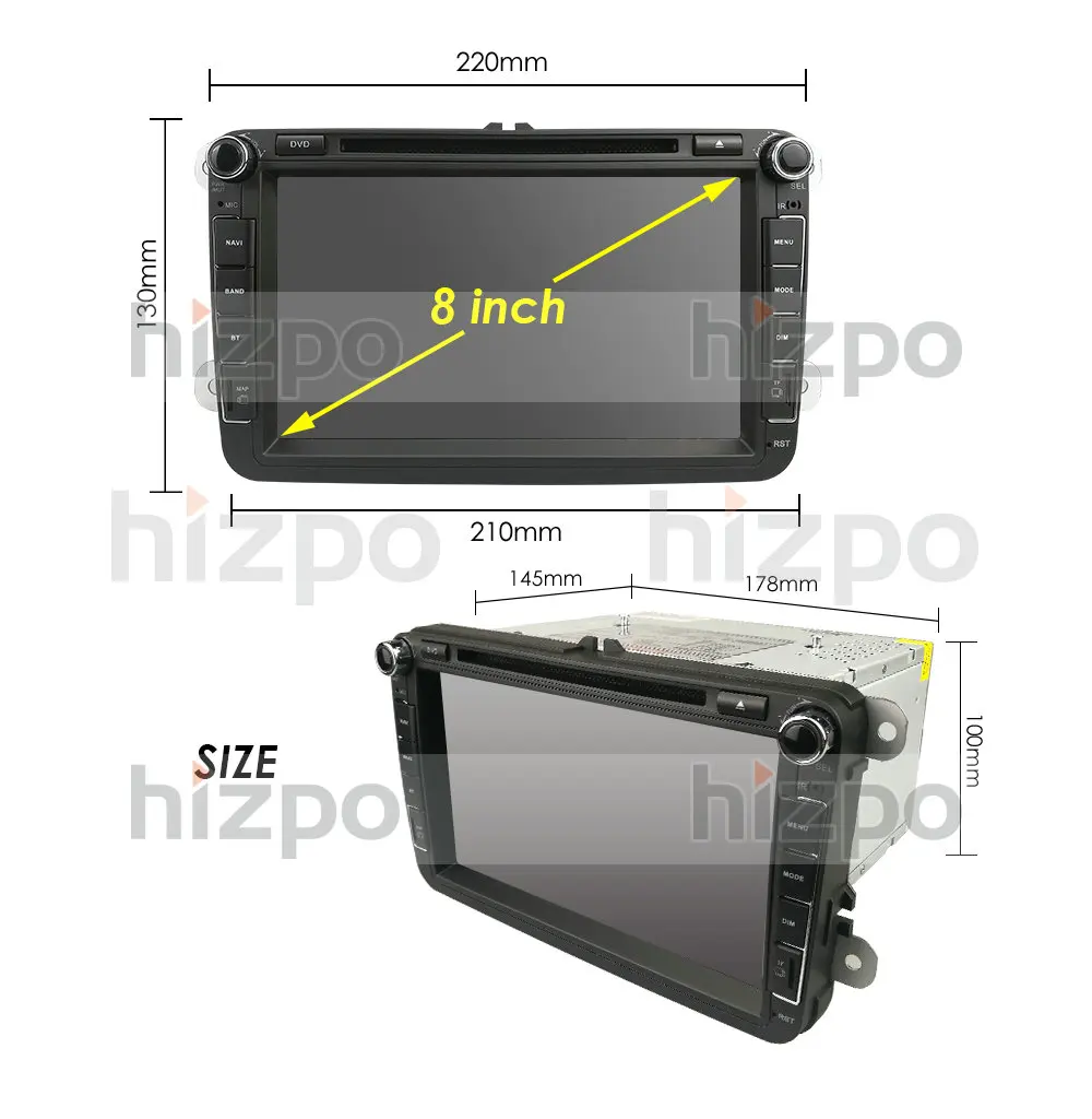 Wifi Android 9 0 GPS стерео 8 "автомобильный DVD CD плеер для VW Volkswagen Jetta Golf 5 6 Skoda Passat Caddy T5