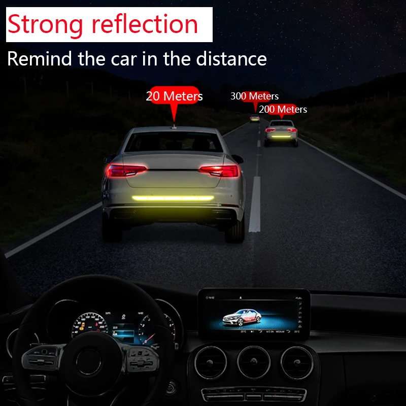 Предупреждающая лента Nano Светоотражающая наклейка для автомобиля бесследная