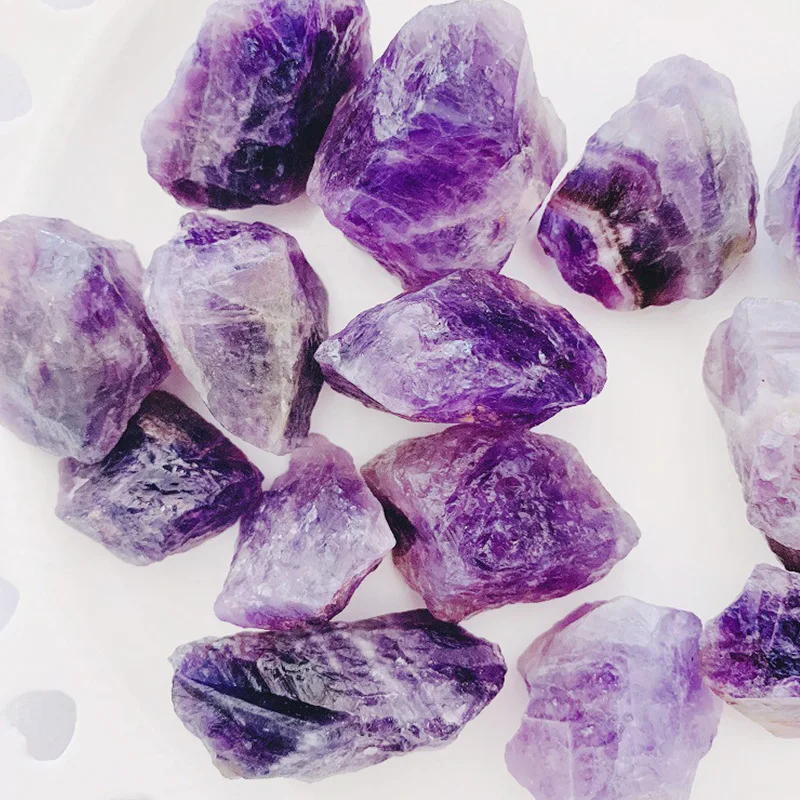 

100g Natural Amethyst Irregular Raw Mineral Rough Rock Stone Reiki Healing Specimen Quartz Crystal Stone Gift Home Decoration