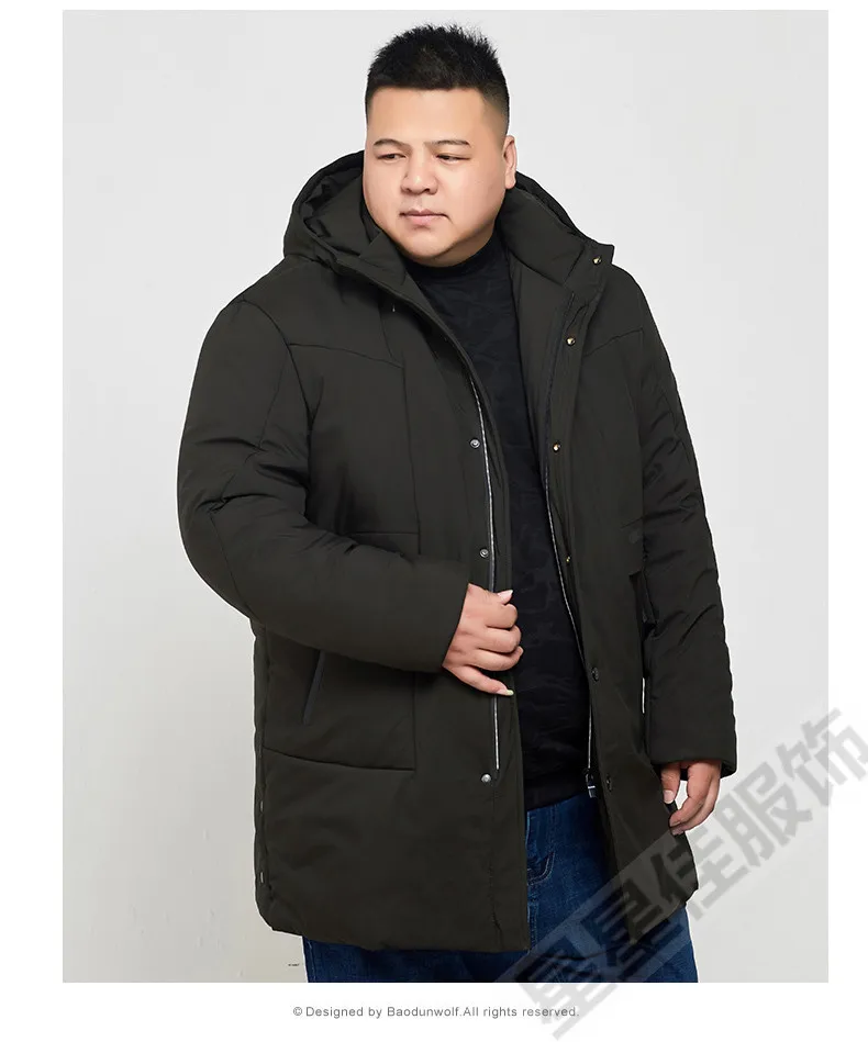 Мужская длинная теплая зимняя куртка размера плюс 10XL 8XL 6X ветрозащитная