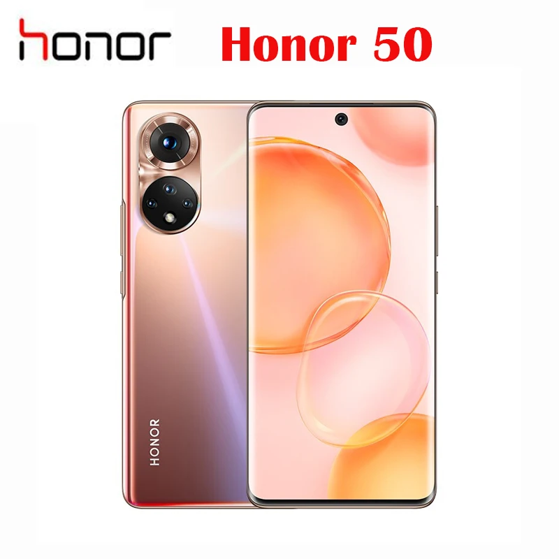 Смартфон Honor 50 Snapdragon 778G 6 57 дюйма 120 Гц OLED 66 Вт 4300 мА ч NFC МП | Мобильные телефоны и