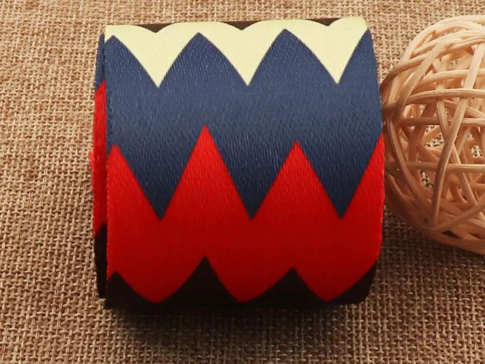 Мягкая лямка 2 дюйма (50 мм) цветная Этническая с геометрическим узором для сумочки