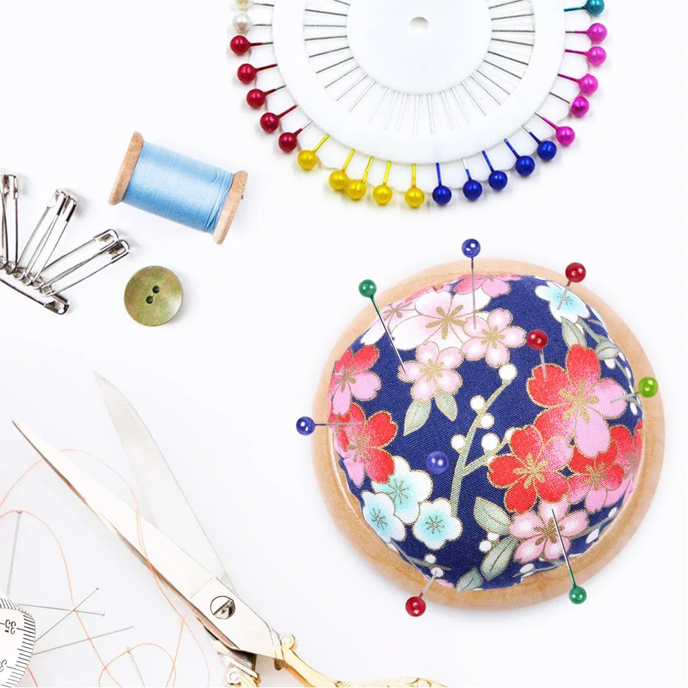 Подушка для булавок подушка иглы с деревянной основой шитья рукоделия стегания