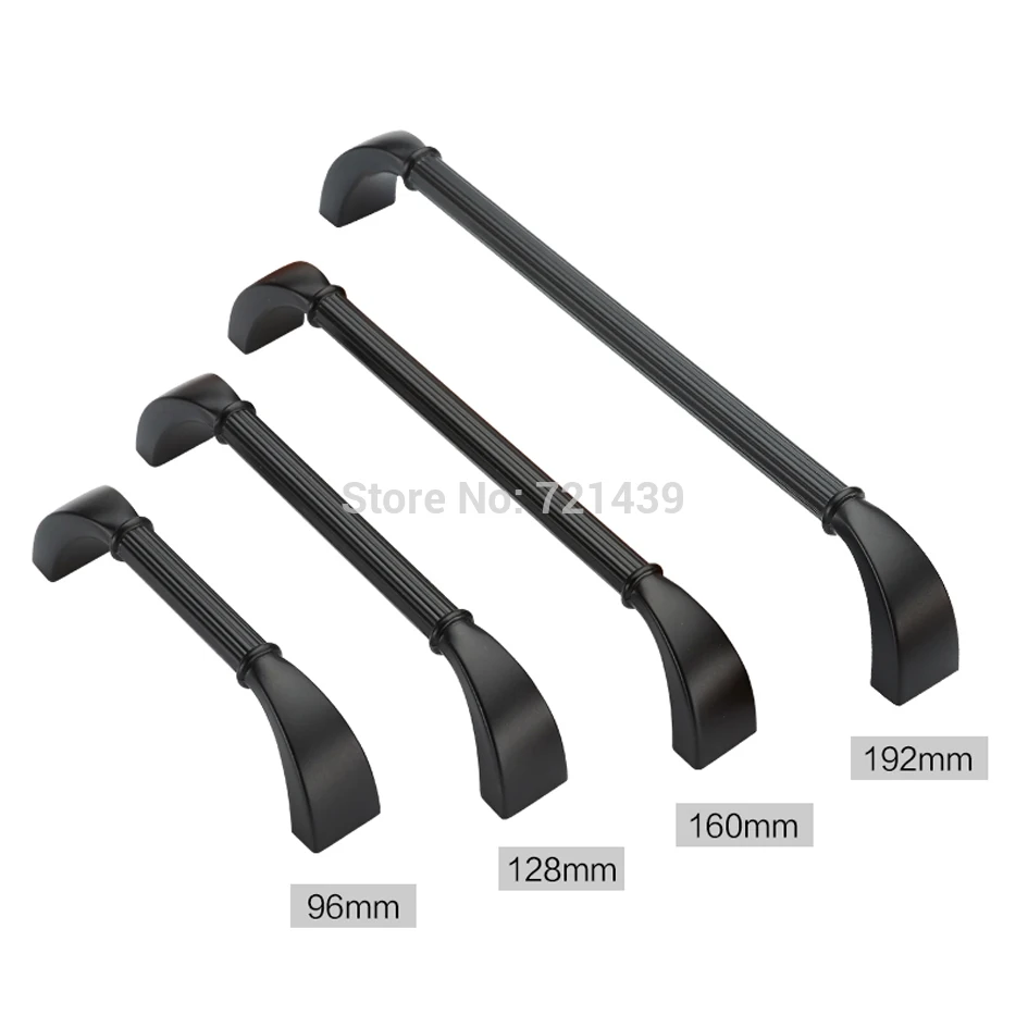 

1pc Antique Door Handles Black Drawer Pulls Carved European Kitchen Cabinet Handles and Knobs Retro Table Furniture Handles