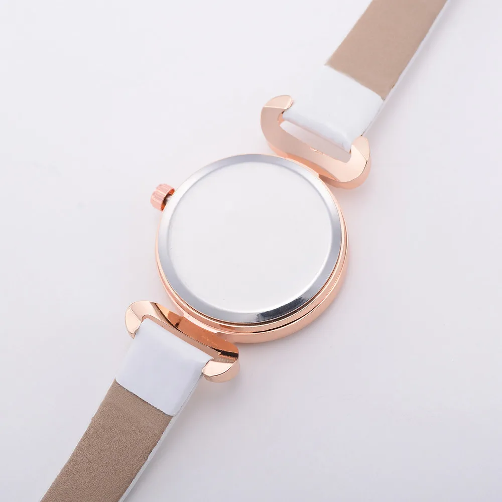Hot Relogio Feminino Fashion Women Casual Rounded Analog Pointer Quartz Wrist Watch Small Dial Leather Bracelet Female Clock | Наручные