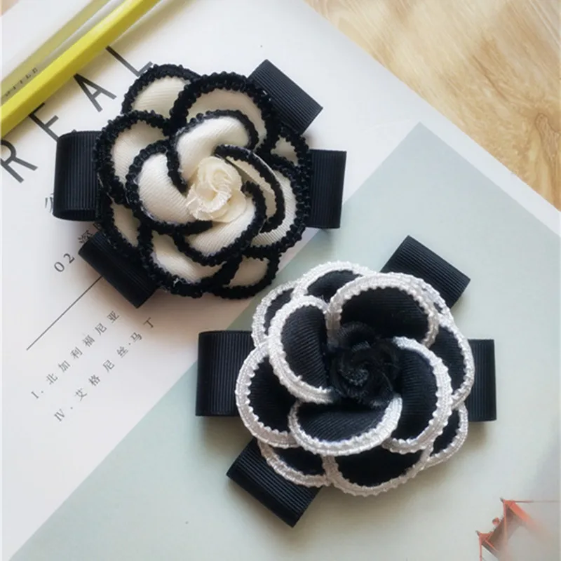 4 цвета Универсальные женские броши в виде цветка камелии тканевая Камелия брошь