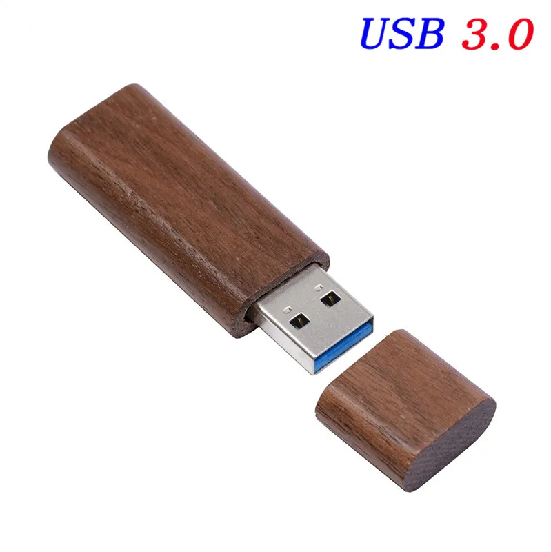 Walnut wood SHANDIAN Высокоскоростной USB 3,0 деревянный бамбуковый USB флеш-накопитель ручка драйвер деревянная Флешка 4 ГБ 8 ГБ 16 ГБ 32 ГБ USB креативный персональный логотип - Цвет: Walnut wood