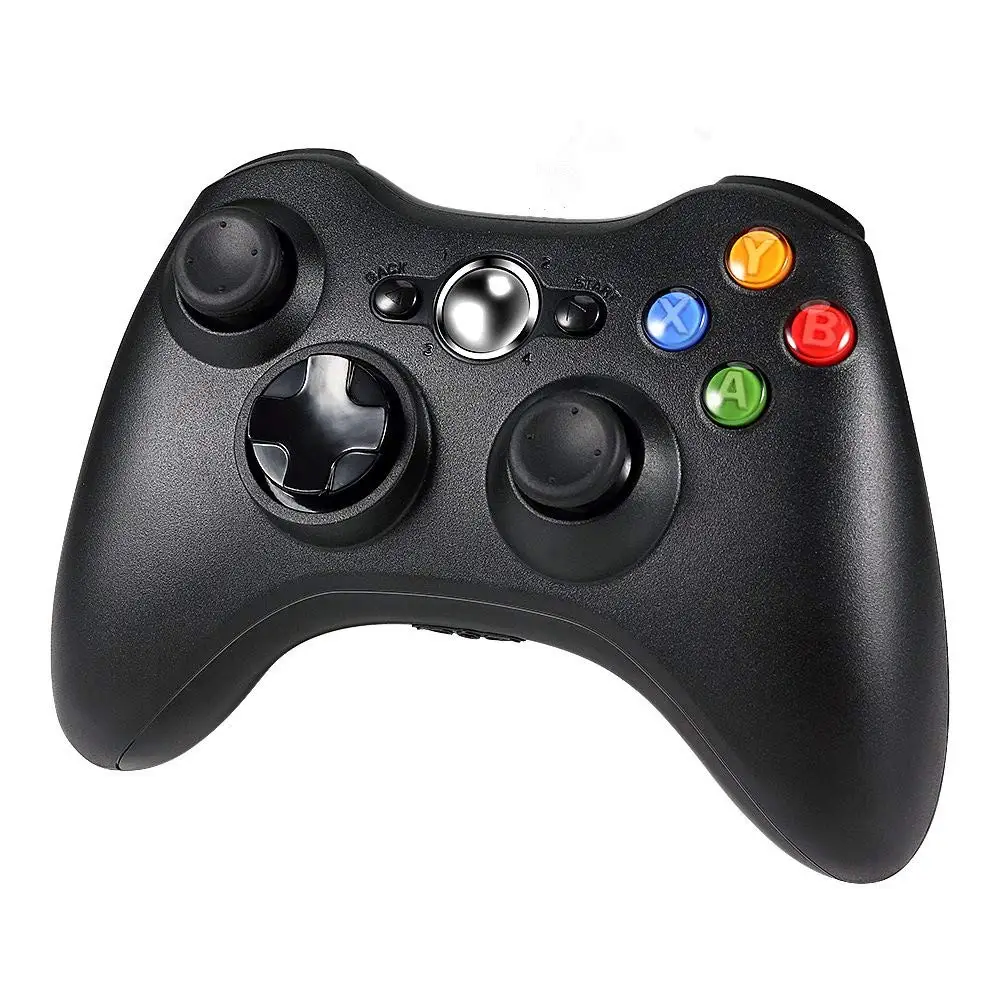 Черный Беспроводной контроллер для Xbox 360, 2,4 ГГц игровой контроллер Джойстик для Xbox& Slim 360 ПК Windows 7,8, 10 - Цвет: Черный