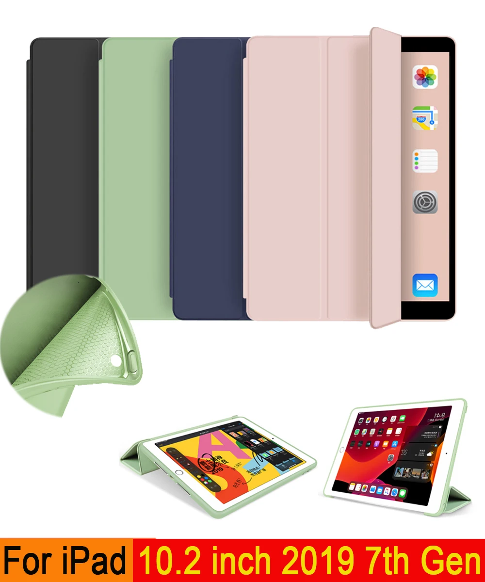 Умный чехол Trifold для iPad 10 2 дюймов 2019 7 го поколения легкий с функцией