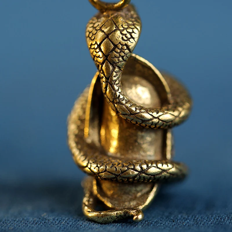 Латунные металлические брелки в форме змеи подвески украшения модные виде