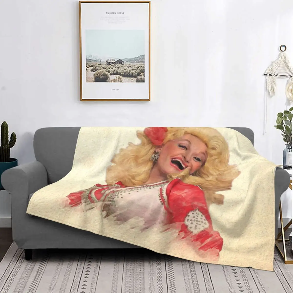 

Dolly Parton-Manta de acuarela, colcha a cuadros para cama, sofah, toalla de playa, manta double, colcha de verano