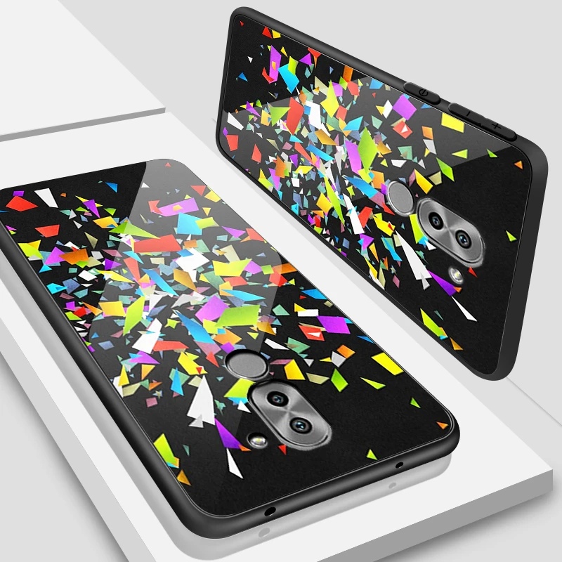 W221 Закаленное Стекло чехол для Huawei Honor 6X 7A 7C Y6 Y9 7X 8A 8X9 Lite Y7 премьер-профессионал Magic2 дизайн цветение защитный чехол-раковина - Цвет: W221