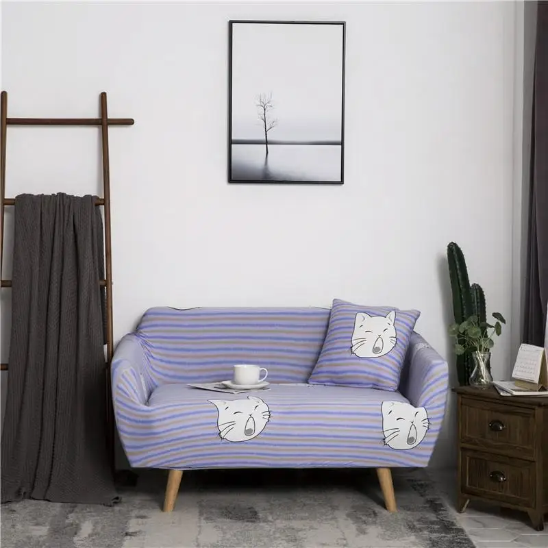 Чехол Эластичный для дивана чехол из полиэстера и спандекса мягкий на 4/3/2/1 места