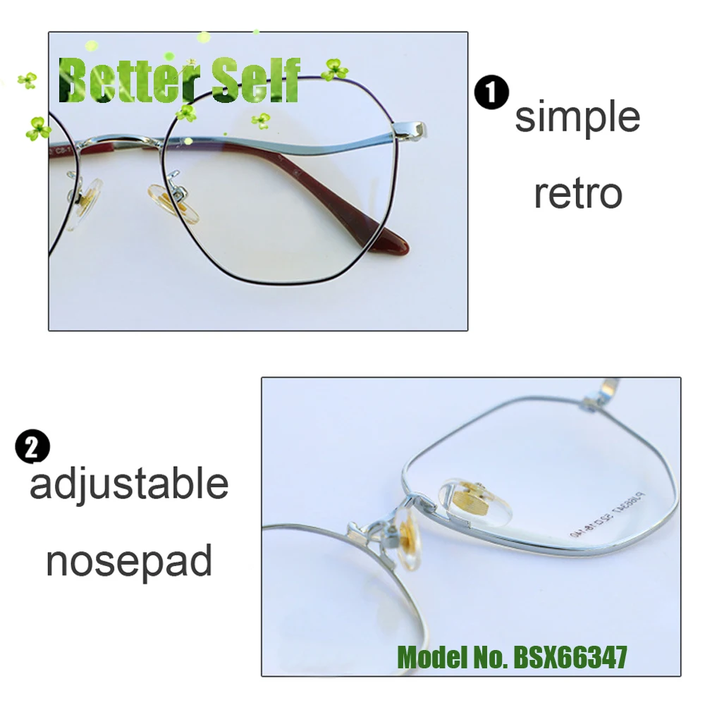 Женские круглые очки в Корейском стиле BSX66347 европейском металлические с линзами