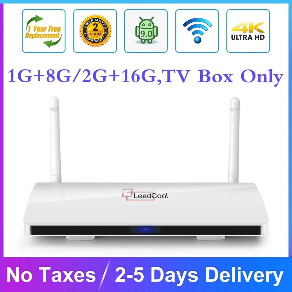 Leadcool Smart Android 9 0 ТВ коробка S905W 4 ядра 2 ГГц Wi Fi Media Player 1G 8G 2G/16G Декодер каналов