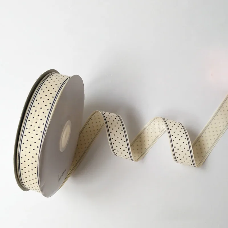 Оптовая продажа лента в горошек с принтом виде звезды для рукоделия аксессуары
