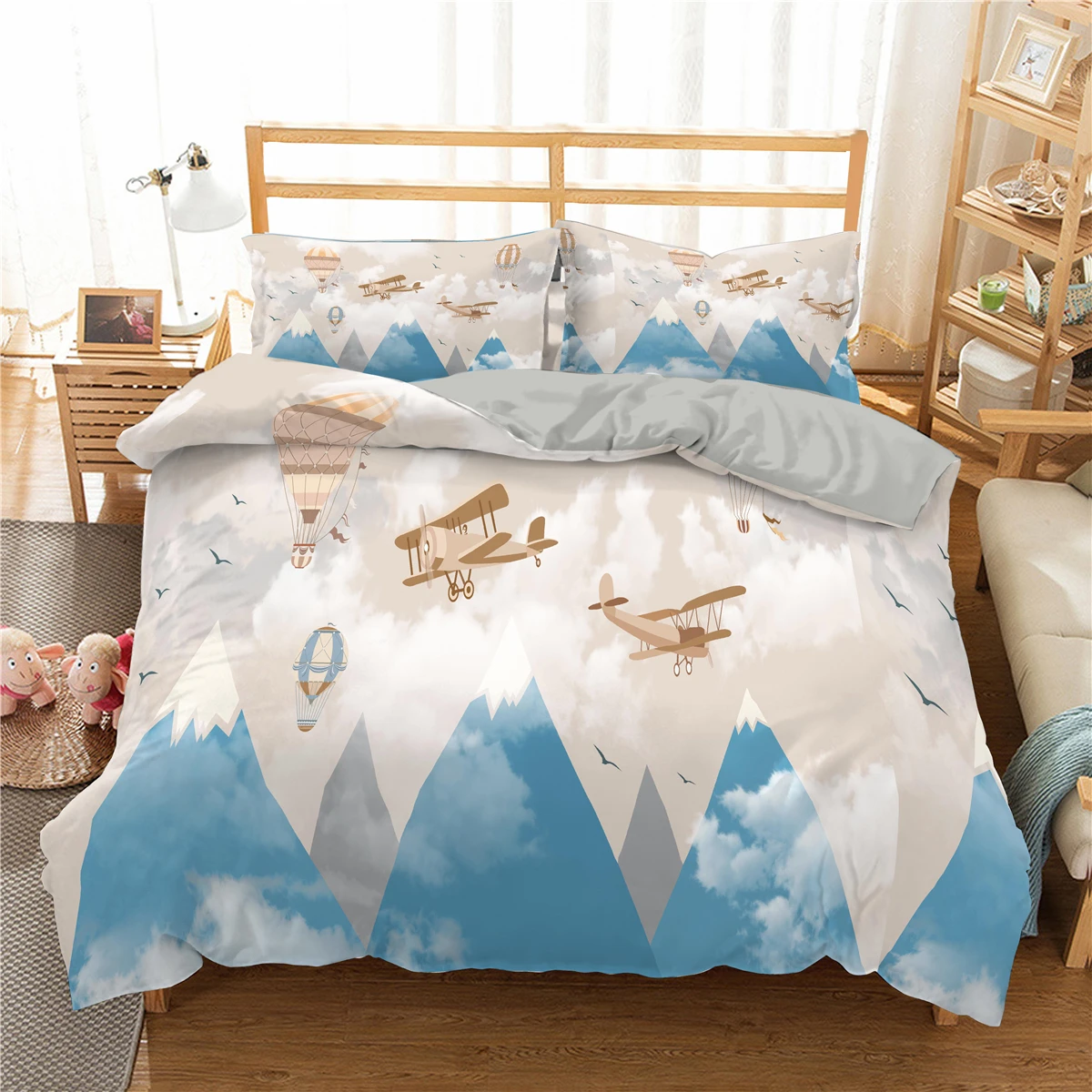 

3d Helicopter priented Bedding Set 2/3pcs Luxury Queen King Twin Size Duvet Cover 220x240 Quilt Cover Home Textiles Bedclothes