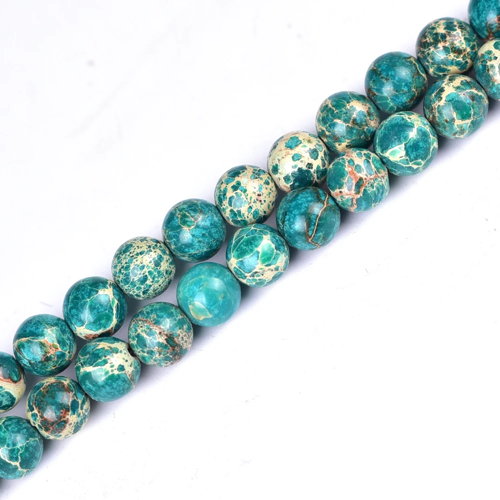 Asingeloo морской осадочный бирюзовый имперский бисер прядь свободный натуральный