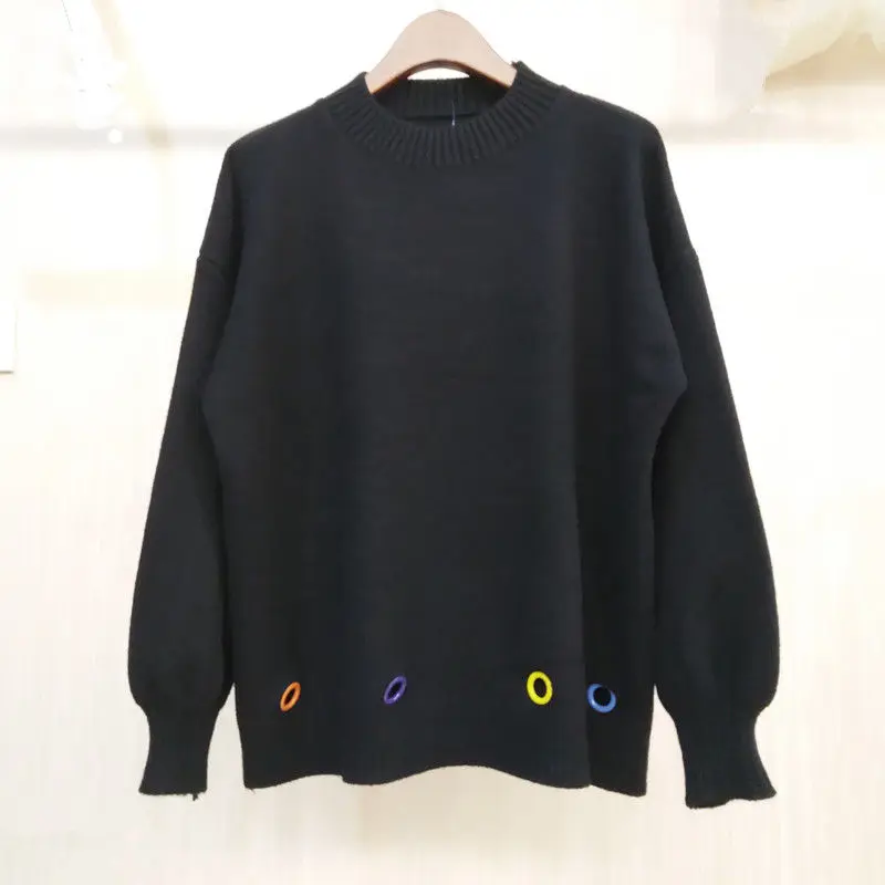 

2021 Cute Vintage Thick Warm Soft and Comfortable Lady Tops Loose Pink Elegant Pullovers Girls Knitted Casual Sweater Y112