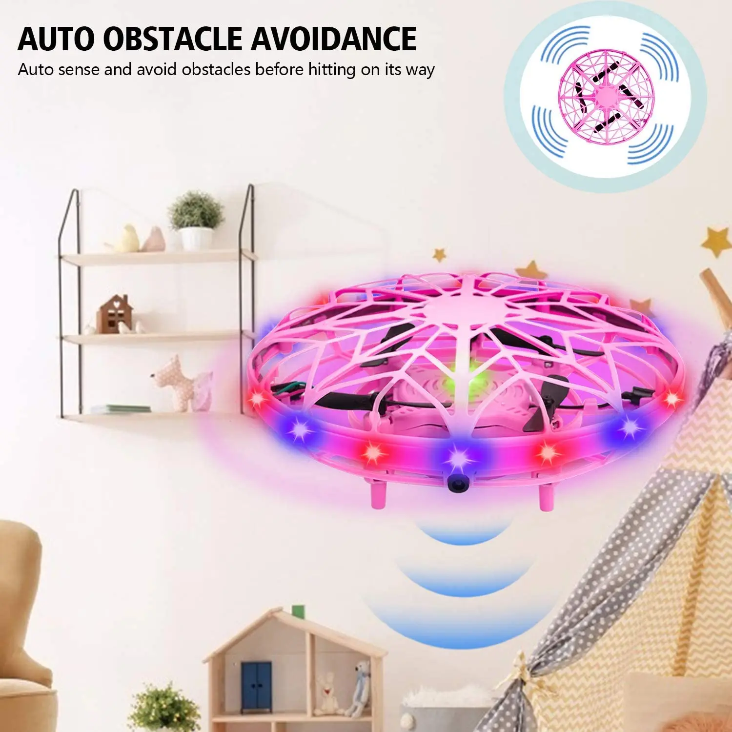 

Mini Flying Helicopter RC UFO Dron Aircraft Boys Hand Controlled Drone Infrared RC Quadcopter Induction Toys for Children Boy