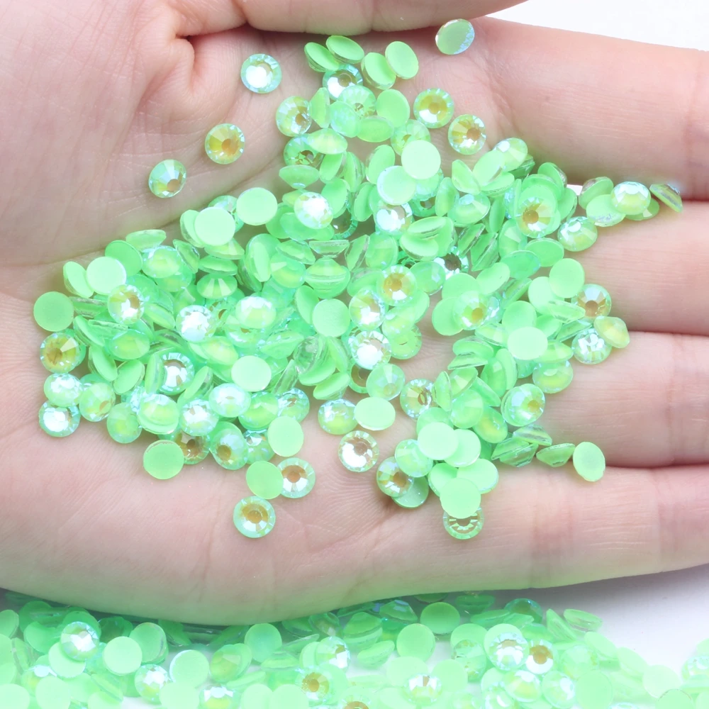 

Новый светящийся флуоресцентный Стразы с флуоресцентной задней поверхностью, цвет AB, цвет 2021, цвет зеленый, сделай сам