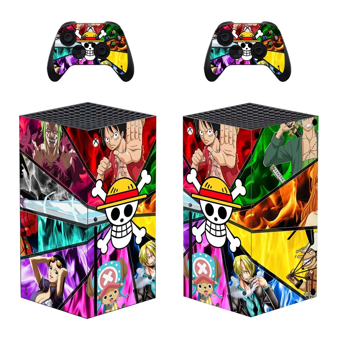 

Цельный стикер Luffy Skin, наклейка для консоли Xbox серии X и 2 контроллеров Xbox серии X, Виниловая наклейка