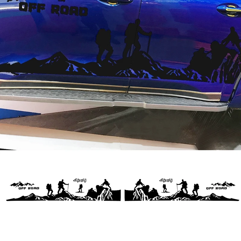 Наклейка на боковую дверь автомобиля 8 шт. для Ford Ranger Raptor F150 F-150 Off Road 4X4 скалолаз