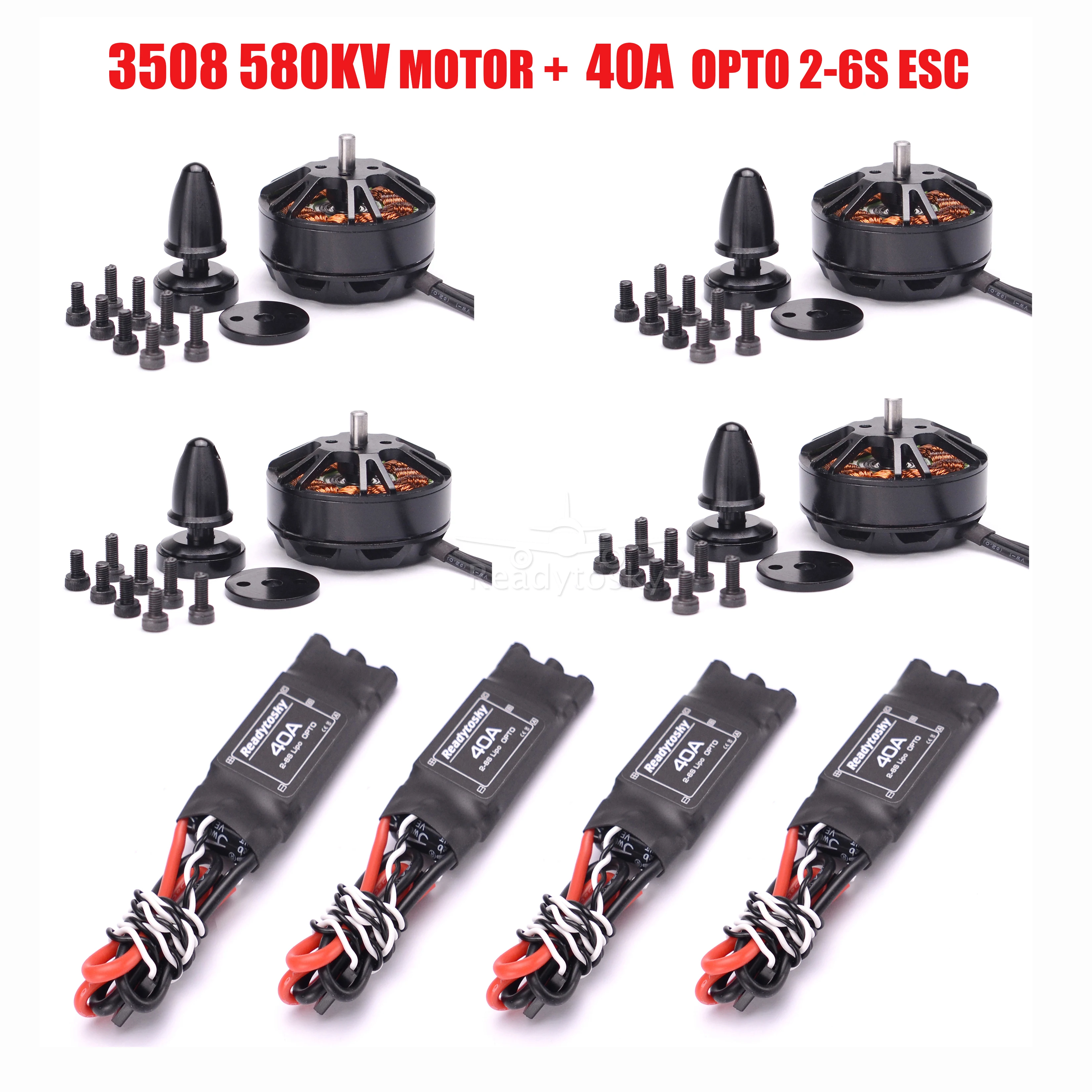 Высокопроизводительный бесщеточный двигатель 3508 580kv + OPTO Brushless 2-6s ESC для FPV ZD550 ZD680