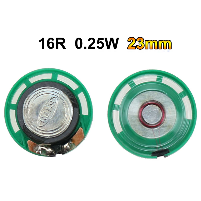 Cltgxdd 2PCS New Ultra-thin Speaker Doorbell Horn Toy-car horn 16 ohms 0.5W 0.25W 16R 21 23 27 29 36 40 mm Diameter | Обустройство