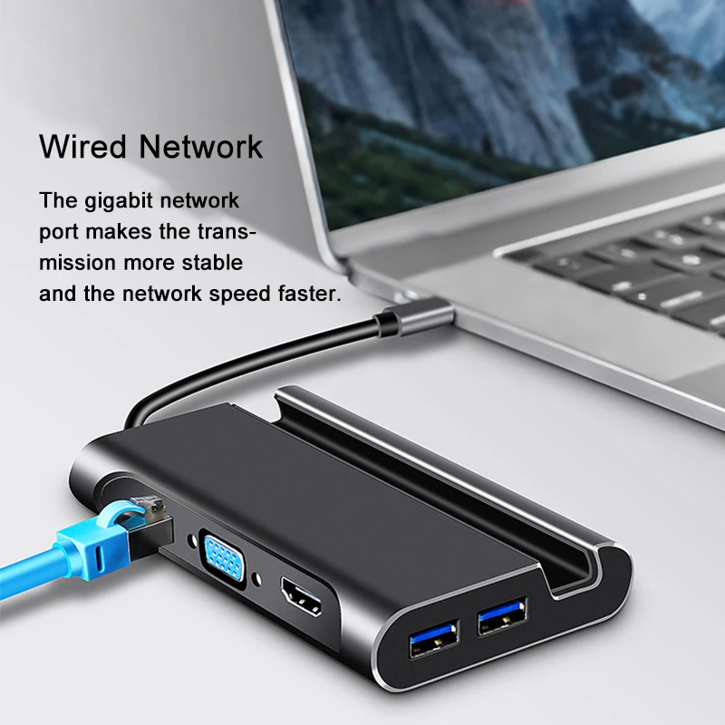 новинка док станция 7 в 1 с usb 30 тип