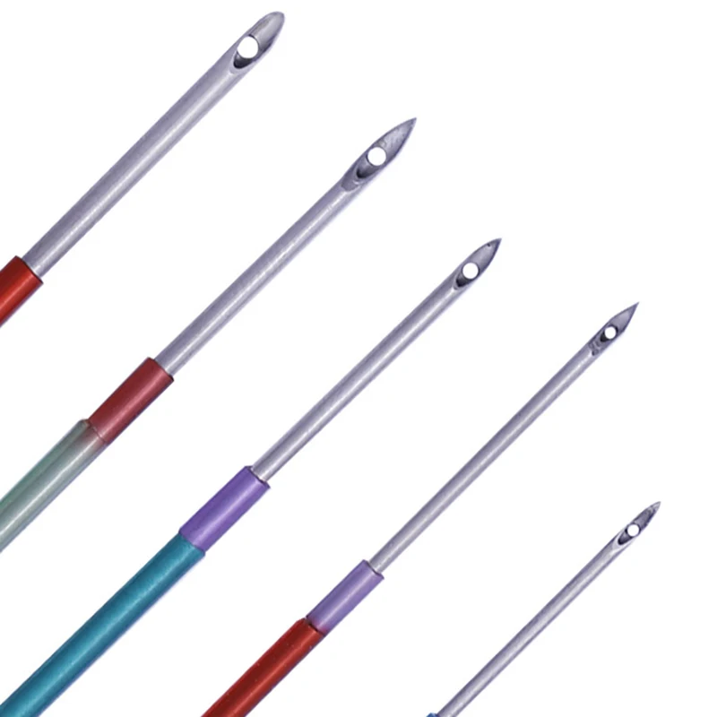 

5pcs/set Handmade Needlepoint Kits Sewing Tools Set With Tube For DIY Metal Embroidery Stitching Punch Needle