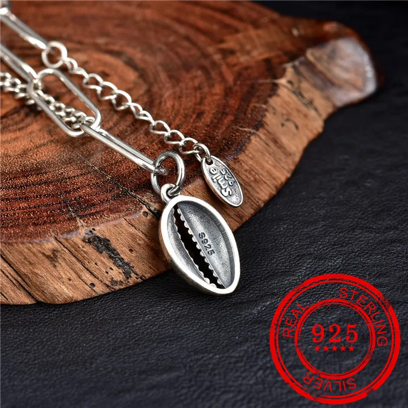 Sterling Silver 925 Bracelet Shell Pendant Handmade Chain Women's Boutique Wedding Gifts Hot | Украшения и аксессуары