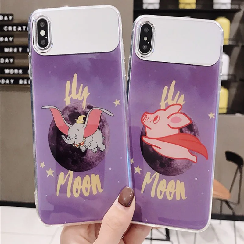 Зеркальные Чехлы для iPhone X Xs MAX XR 11 Pro Роскошный чехол телефона с милым дьявольским
