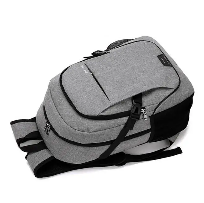 Рюкзак мужской и женский тканевый водонепроницаемый с USB-разъемом | Багаж сумки