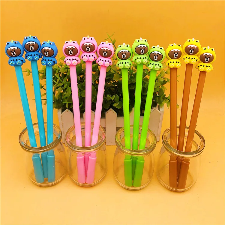 Kup 24 Sztuk Koreański Cartoon Winter Dress Niedźwiedź Długopis żelowy śliczne Uczeń Nauka Piśmienne Pióra Do Pisania Papelaria Caneta