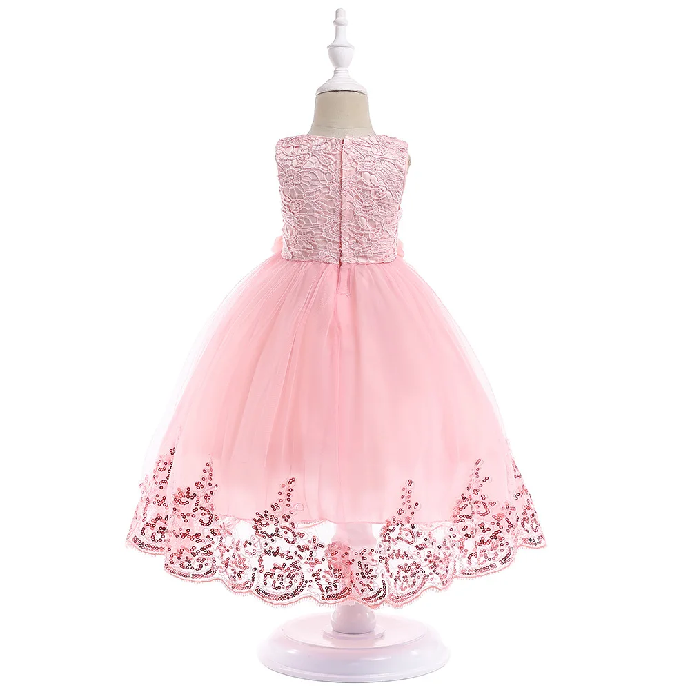 

A new flower fairy children's evening dress sequin hollowed-out flower canopy princess skirt children dress ball gowns elegant
