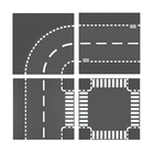 Конструктор Crossroad дорожная плита, изогнутый блок, совместимый с Legoing, базовые пластины, игрушки, прямые для детей