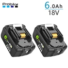 Сменный аккумулятор BL1860 18 в 6000 Ач для электроинструмента Makita мАч BL1840 BL1850 BL1860 аккумулятор светодиодный светодиодным дисплеем питания