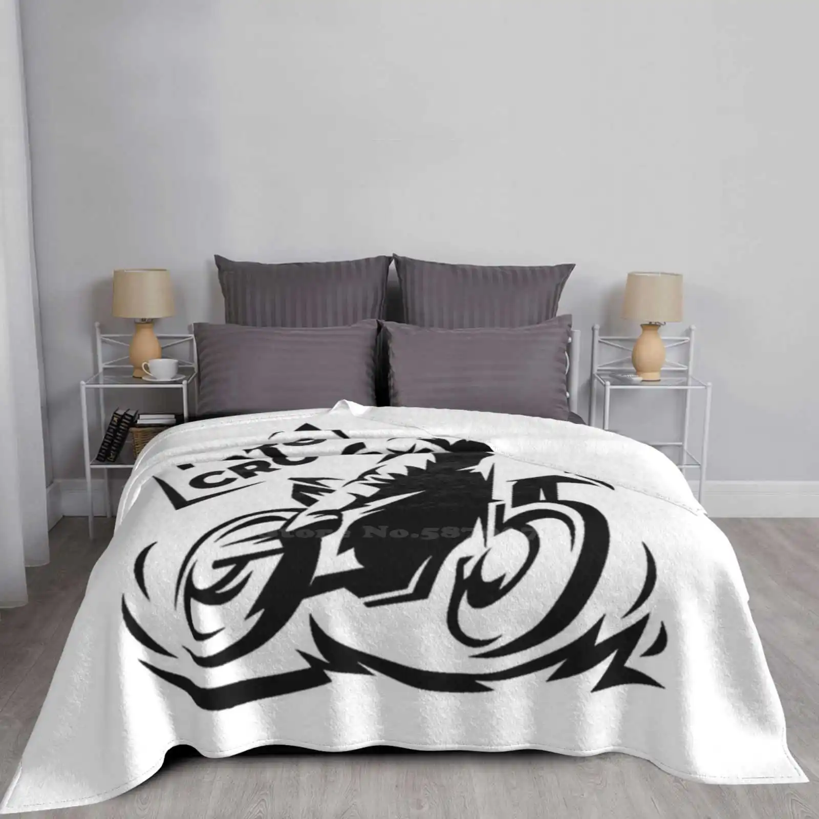 Moto Cross Wheels Racing Club . Helmet Motorcycle Motorsport 8 New Selling Custom Print Flannel Soft Blanket Gringo Group B | Дом и сад