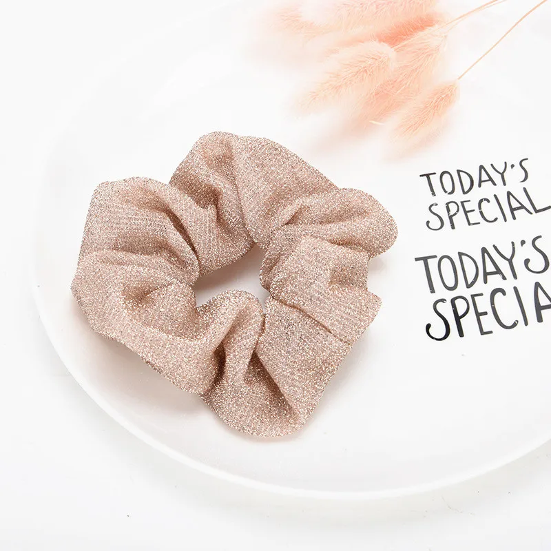 Популярные аксессуары для волос блестящие резинки женские повязки блестящая